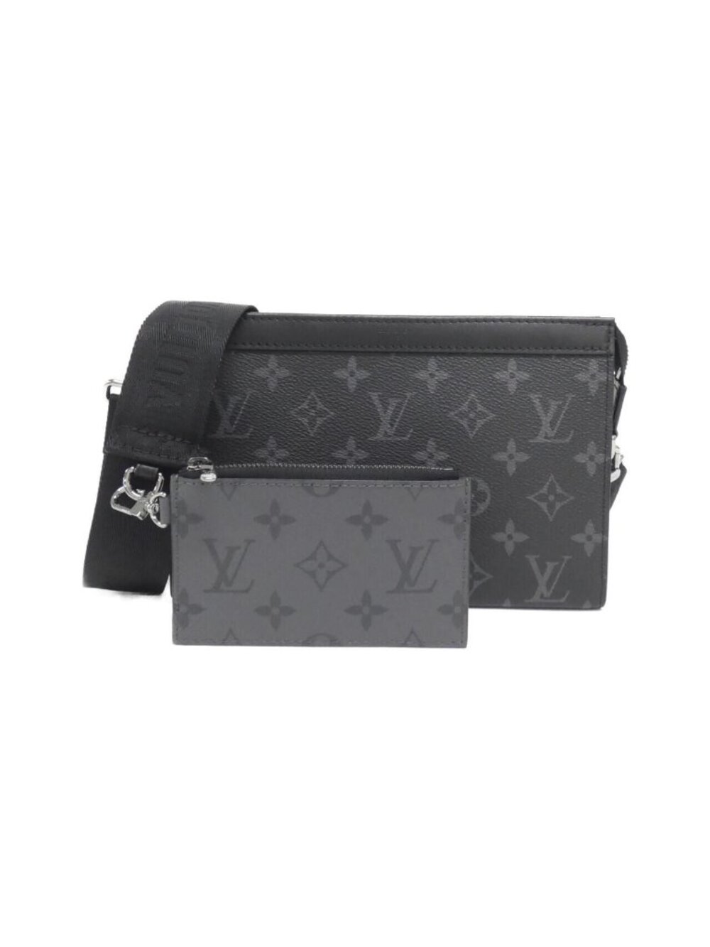 Louis Vuitton Monogram Eclipse Reverse Gaston Wearable Wallet Shoulder Bag